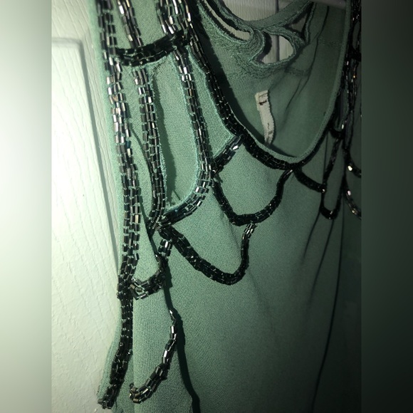 Willow & Clay seafoam beaded tank - Picture 2 of 8